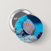 Tropische vis ronde button 5,7 cm (Voorkant /achterkant)