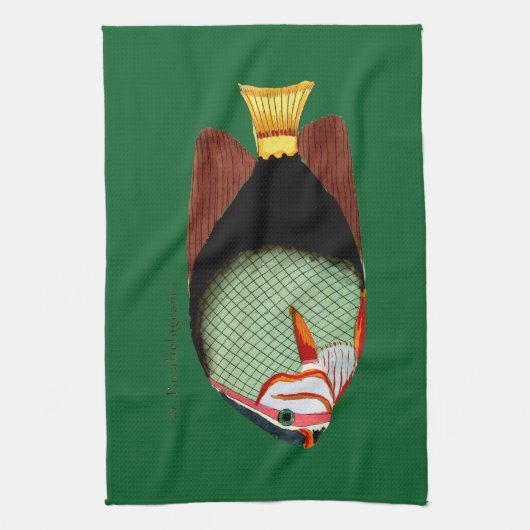 Tropische vis theedoek (Verticaal)