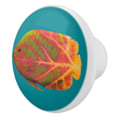 Tropische vis van Aspen Leaf 1 Keramische Knop (Rechts)
