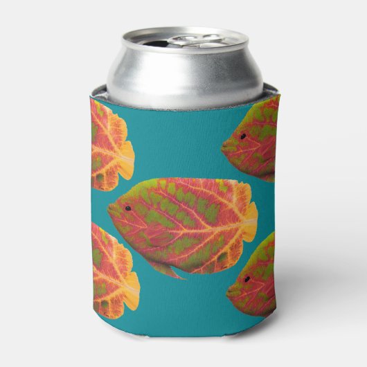 Tropische vis van het esp blikjeskoeler (Blikje Voorkant)