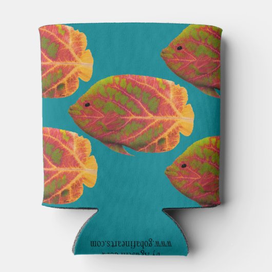 Tropische vis van het esp blikjeskoeler (Achterkant)