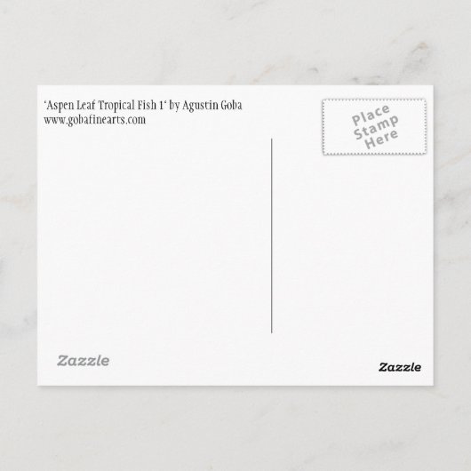 Tropische vis van het esp briefkaart (Achterkant)