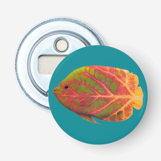 Tropische vis van het esp button flesopener (Voorkant)