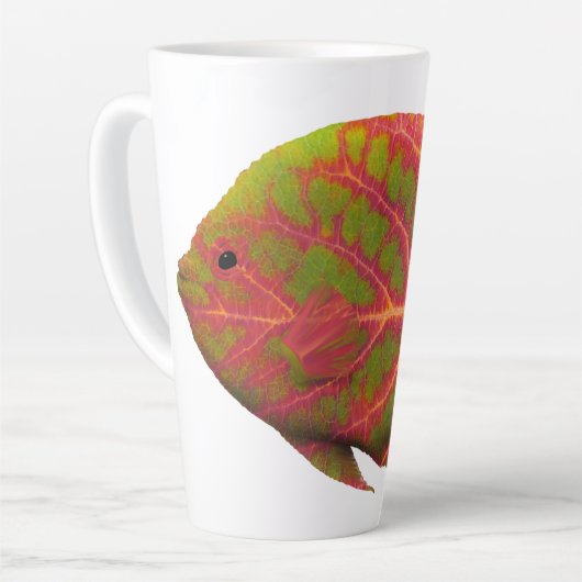 Tropische vis van het esp latte mok (Linkerhoek)