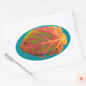 Tropische vis van het esp ovale sticker (Envelop)