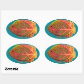 Tropische vis van het esp ovale sticker (Vel)