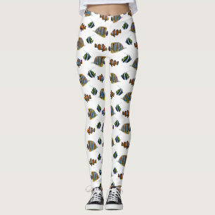 Tropische Vis Vervaagde Leggings (kies kleur)