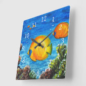 Tropische vis vierkante klok (Hoek)