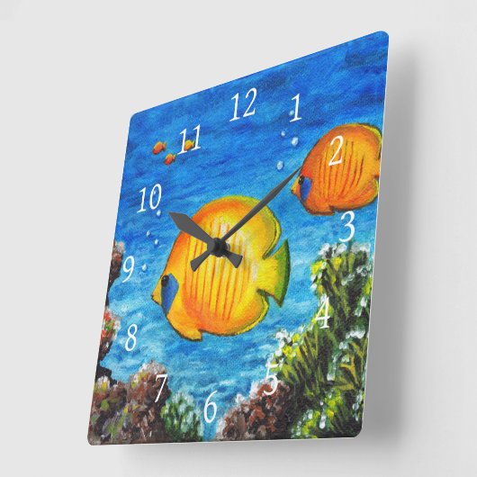 Tropische vis vierkante klok (Hoek)