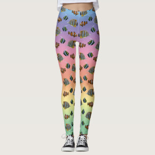 Tropische Vis Vrolijke Broek (Regenboog) Leggings