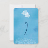 Tropische vis watercolor huwelijks tafelnummer (Achterkant)