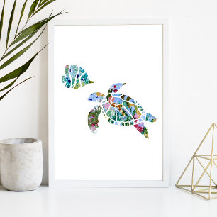 Tropische vis Waterverf kwekerij kunst Poster