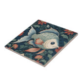 Tropische vis William Morris stijl Ocean Zee Life Tegeltje (Zijkant)