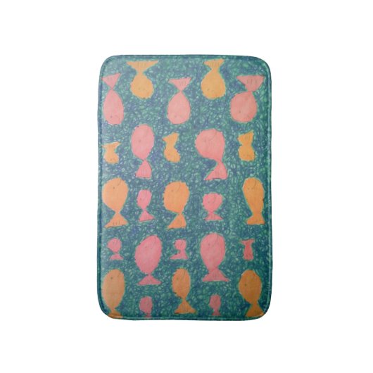 Tropische visbont badmat (Voorkant Verticaal)