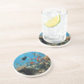 Tropische visChaos Zandsteen Onderzetter (Zijkant)