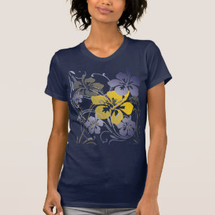 Tropische visjes (op blauw) T-shirt