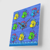 Tropische visklokklok 1 vierkant vierkante klok (Hoek)