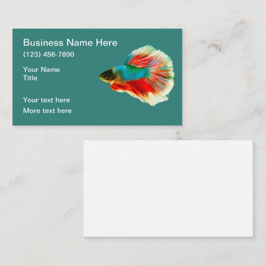 Tropische viskreupelthema visitekaartje (Voorkant / Achterkant)