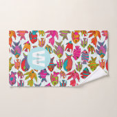 Tropische vismonogramnaam bad handdoek (Handdoek)