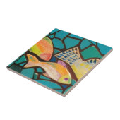 Tropische vismozaïek tegeltje (Zijkant)