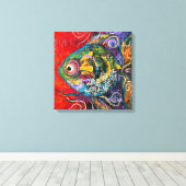 Tropische visprint canvas afdruk (Insitu (Houten vloer))