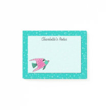 Tropische visroze en Blauwgroen op maat