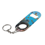Tropische visscène onder water mini flessenopener (Voorkant Gekanteld)