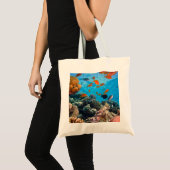 Tropische visscène onder water tote bag (Voorkant (product))