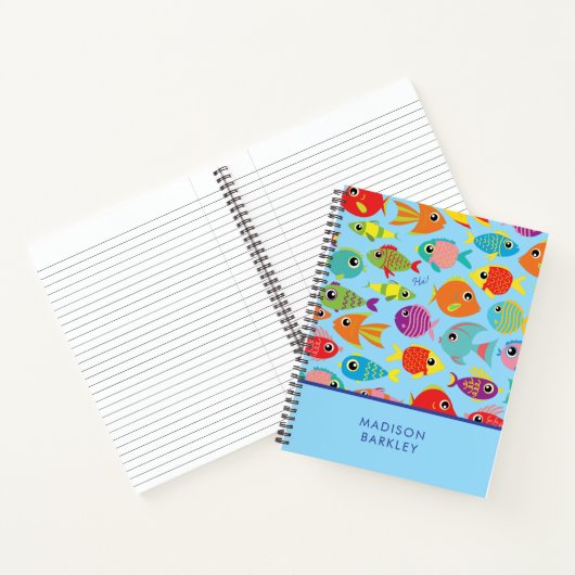 Tropische Vissen Aquarium Schattig Kinderen Notitieboek (Binnen)