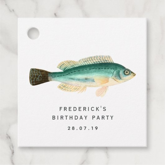  tropische vissen bedankjes labels (Voorkant)