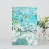 Tropische vissen briefpapier (Staand voorkant)