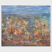 Tropische vissen in aquarium onderwater cadeaupapier (Vlak)