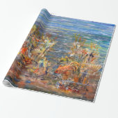 Tropische vissen in aquarium onderwater cadeaupapier (Uitgerold)