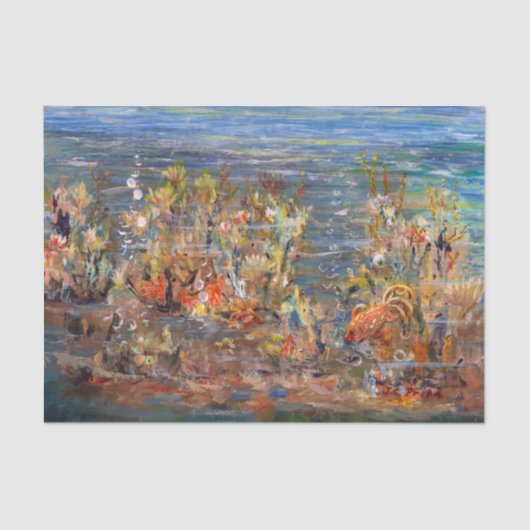 Tropische vissen in aquarium onderwater tissuepapier (Voorkant)