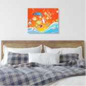 Tropische vissen in de oceaan Canvas (Insitu (Slaapkamer))
