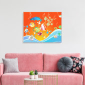 Tropische vissen in de oceaan Canvas (Insitu (Woonkamer))