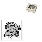 Tropische vissen in de schattige Oceaan Rubberstempel (Gestempeld)