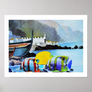 Tropische vissen in Madeira Poster