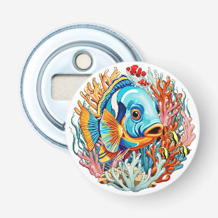Tropische Vissen Kleurrijke Zomer Vibes Button Flesopener