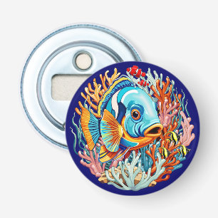 Tropische Vissen Kleurrijke Zomerstemming Button Flesopener