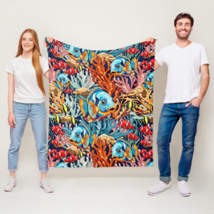 Tropische Vissen Kleurrijke Zomerstemming Fleece Deken