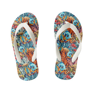 Tropische Vissen Kleurrijke Zomerstemming Kinder Teenslippers