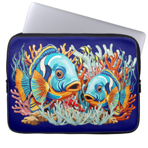 Tropische Vissen Kleurrijke Zomerstemming Laptop Sleeve