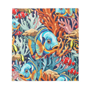 Tropische Vissen Kleurrijke Zomerstemming Notitieblok