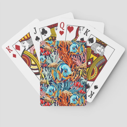 Tropische Vissen Kleurrijke Zomerstemming Pokerkaarten (Achterkant)