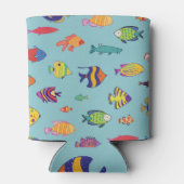 Tropische vissen,  lijnpatroon blikjeskoeler (Achterkant)