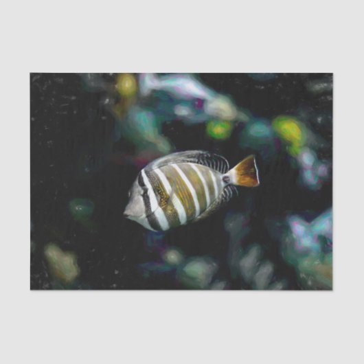 Tropische vissen onderwater Aquatisch ontwerp Tissuepapier (Voorkant)