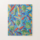 Tropische Vissen Onderwater Zeeleven Schilderij Legpuzzel (Verticaal)