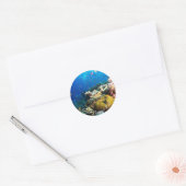 Tropische vissen op het Great Barrier Reef Ronde Sticker (Envelop)