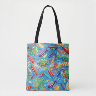 Tropische Vissen Zeeleven Onderwater Nautisch Tote Bag